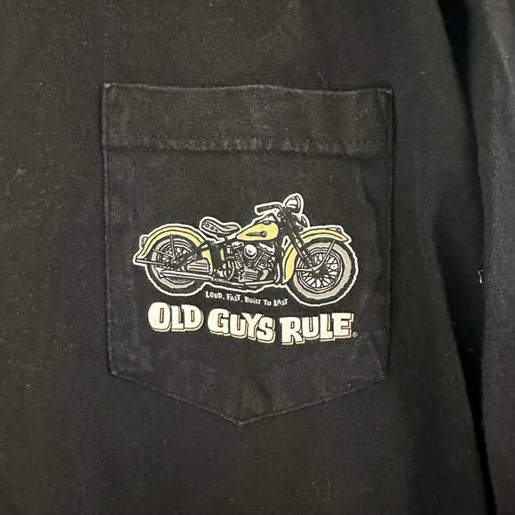 Old Guys Rule Loud Fast Built To Last Shirt Black Men's Size XL - Picture 7 of 7